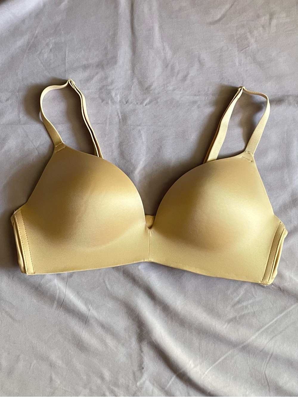 Auden Nude Tan Wireless Push Up Bra 36B Seamless Padded T-Shirt Style